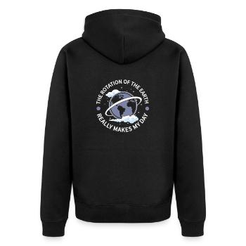 Earth Day Earthday Environmental Protection Environment Nature - Unisex Premium Organic Zip Hoodie - black - Back - Nico (187cm)