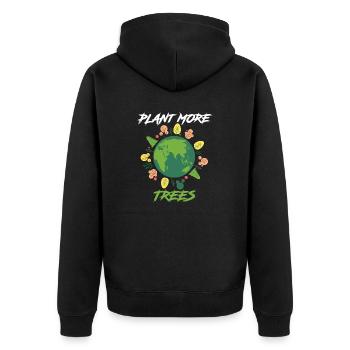 Earth Day Earthday Environmental Protection Environment Nature - Unisex Premium Organic Zip Hoodie - black - Back - Nico (187cm)