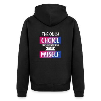 LGBTQ Nonbinary Coloré Rainbow Flag LGBTQ + Pride - Veste à capuche bio Premium Unisexe - noir - Dos - Nico (187cm)