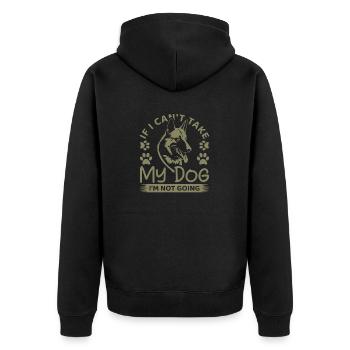 Si mon chien ne peut pas aller avec moi, je ne vais pas chiens - Veste à capuche bio Premium Unisexe - noir - Dos - Nico (187cm)