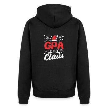 Gpa Claus Père Noël Matching Famille Grand-père - Veste à capuche bio Premium Unisexe - noir - Dos - Nico (187cm)