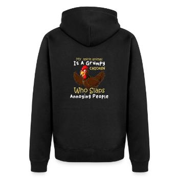 Animal Poulet Poulet Poulet Coq - Veste à capuche bio Premium Unisexe - noir - Dos - Nico (187cm)