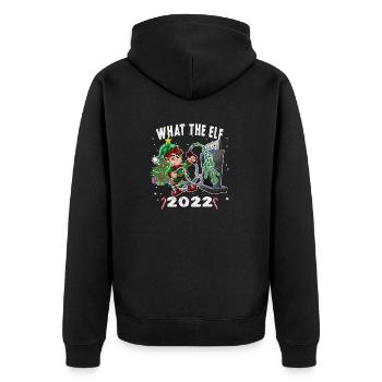 Ce que le Noël elfe avec le prix élevé de l’essence - Veste à capuche bio Premium Unisexe - noir - Dos - Nico (187cm)