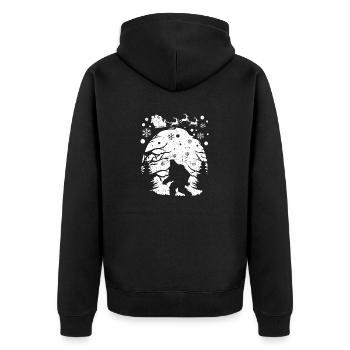 Père Noël Rennes Bigfoot Sasquatch Noël - Veste à capuche bio Premium Unisexe - noir - Dos - Nico (187cm)