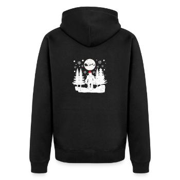 Père Noël Rennes Bigfoot Sasquatch Noël - Veste à capuche bio Premium Unisexe - noir - Dos - Nico (187cm)
