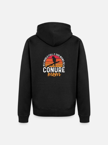 Molinasittich Parrot Bird Sun Parakeet - Unisex Premium Organic Zip Hoodie - black