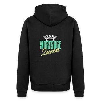 Hypothèque QUEEN Cool Rétro Vintage Banker T-Shirt - Veste à capuche bio Premium Unisexe - noir - Dos - Nico (187cm)