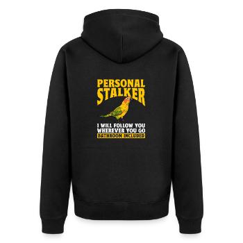 Molinasittich Perroquet Oiseau Perruche du Soleil - Veste à capuche bio Premium Unisexe - noir - Dos - Nico (187cm)