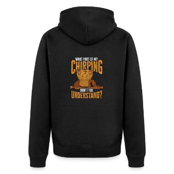 Kronengecko Eidechse Reptil Herpetologe - Unisex Premium Bio Zip Hoodie - Schwarz - Hinten - Nico (187cm)