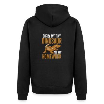 Lézard Gecko couronné Herpétologiste des reptiles - Veste à capuche bio Premium Unisexe - noir - Dos - Nico (187cm)