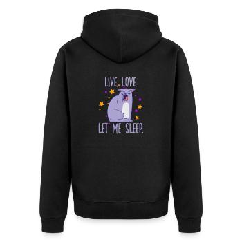 Propriétaire de chat Motif Cats Fan Propriétaire de chat - Veste à capuche bio Premium Unisexe - noir - Dos - Nico (187cm)