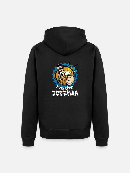 Ich bin der BIER MANN - Unisex Premium Bio Zip Hoodie - Schwarz