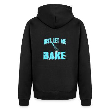 Just Let Me Bake Funny Retro Baker T-Shirt - Veste à capuche bio Premium Unisexe - noir - Dos - Nico (187cm)