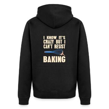 Je sais que c’est fou mais je ne peux pas résister à la cuisson drôle - Veste à capuche bio Premium Unisexe - noir - Dos - Nico (187cm)