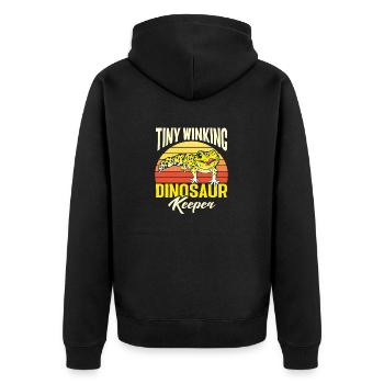 Leopardgecko Eidechse Reptilien Herpetologe - Unisex Premium Bio Zip Hoodie - Schwarz - Hinten - Nico (187cm)