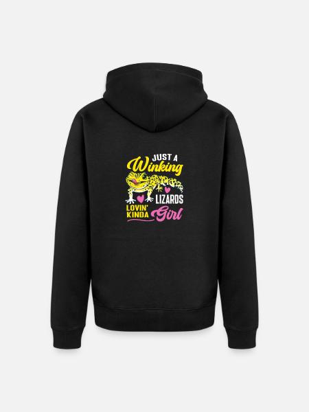 Leopard Gecko Lizard Reptiles Herpetologist - Unisex Premium Organic Zip Hoodie - black