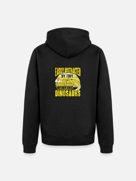 Leopard Gecko Lizard Reptiles Herpetologist - Unisex Premium Organic Zip Hoodie - black
