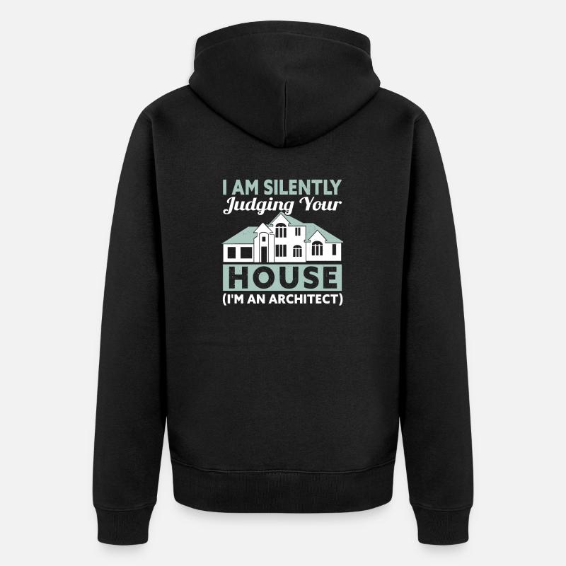 Architect Art Architecture Designer - Unisex Premium Organic Zip Hoodie - black