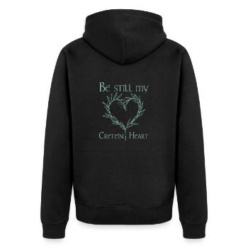 Antike Griechische Mythologie und Griechisches - Unisex Premium Bio Zip Hoodie - Schwarz - Hinten - Nico (187cm)