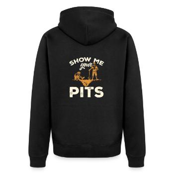 Archaeology Gift Archaeologist - Unisex Premium Organic Zip Hoodie - black - Back - Nico (187cm)