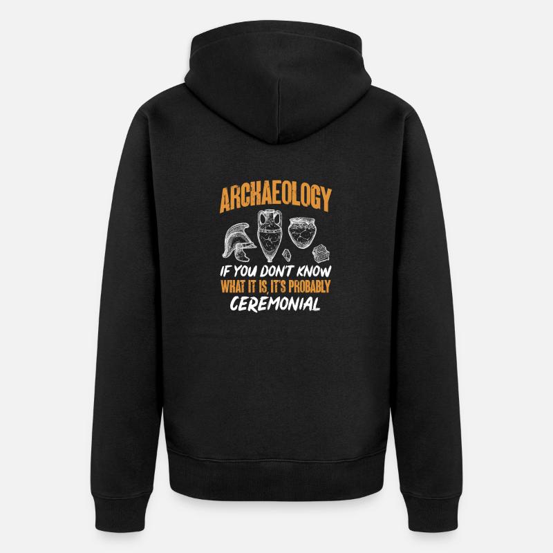 Archéologie Cadeau Archéologue - Veste à capuche bio Premium Unisexe - noir