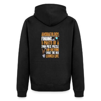 Archaeology Gift Archaeologist - Unisex Premium Organic Zip Hoodie - black - Back - Nico (187cm)
