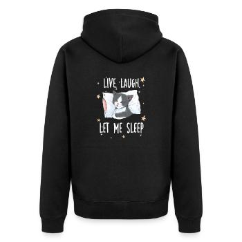 Mignon Morning Grouch Cat Motif Lazy Cat Cats - Veste à capuche bio Premium Unisexe - noir - Dos - Nico (187cm)