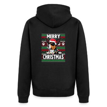 Pyjama de chien mignon - Jouet Fox Terrier Dog Lover Christ - Veste à capuche bio Premium Unisexe - noir - Dos - Nico (187cm)