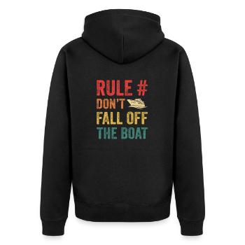 Lustige Kreuzfahrt Bootsfahrt Sommerreise Retro - Unisex Premium Bio Zip Hoodie - Schwarz - Hinten - Nico (187cm)