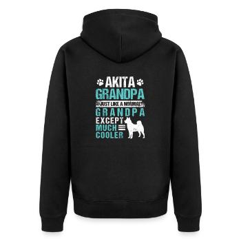 Akita Inu américain - Veste à capuche bio Premium Unisexe - noir - Dos - Nico (187cm)