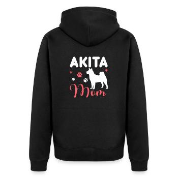 Akita Inu américain - Veste à capuche bio Premium Unisexe - noir - Dos - Nico (187cm)