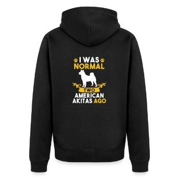 Akita Inu américain - Veste à capuche bio Premium Unisexe - noir - Dos - Nico (187cm)