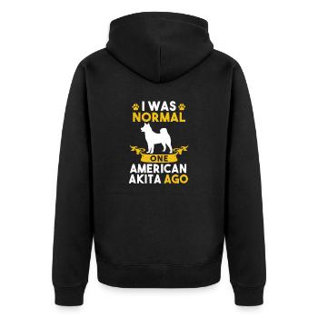 Akita Inu américain - Veste à capuche bio Premium Unisexe - noir - Dos - Nico (187cm)
