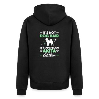 Akita Inu américain - Veste à capuche bio Premium Unisexe - noir - Dos - Nico (187cm)