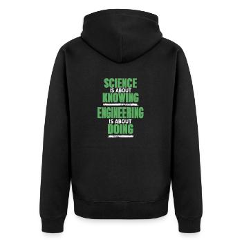 L’ingénierie consiste à faire un cadeau rétro génial - Veste à capuche bio Premium Unisexe - noir - Dos - Nico (187cm)