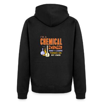 Je suis ingénieur chimiste et j’apprends des choses par moi-même - Veste à capuche bio Premium Unisexe - noir - Dos - Nico (187cm)