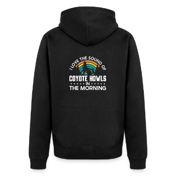 Chasseurs de coyotes - Veste à capuche bio Premium Unisexe - noir - Dos - Nico (187cm)