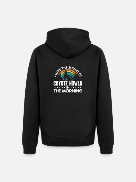 Coyote Hunters - Unisex Premium Organic Zip Hoodie - black