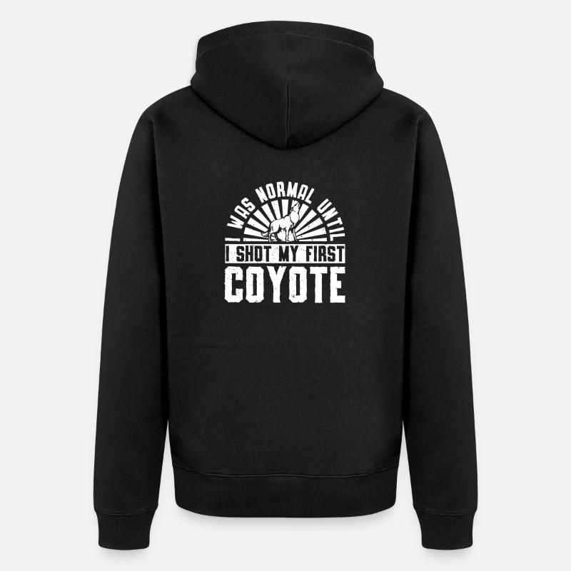 Chasseurs de coyotes - Veste à capuche bio Premium Unisexe - noir