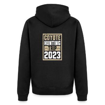 Chasseurs de coyotes - Veste à capuche bio Premium Unisexe - noir - Dos - Nico (187cm)