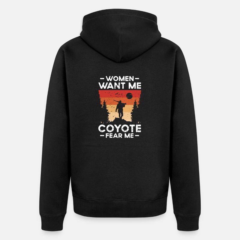 Chasseurs de coyotes - Veste à capuche bio Premium Unisexe - noir