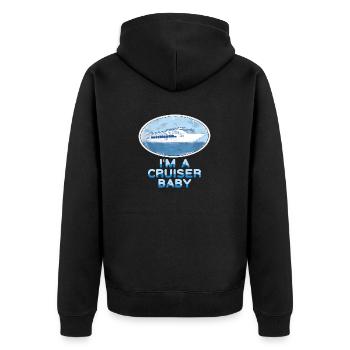 Funny saying for cruises I'm a cruiser - Unisex Premium Organic Zip Hoodie - black - Back - Nico (187cm)