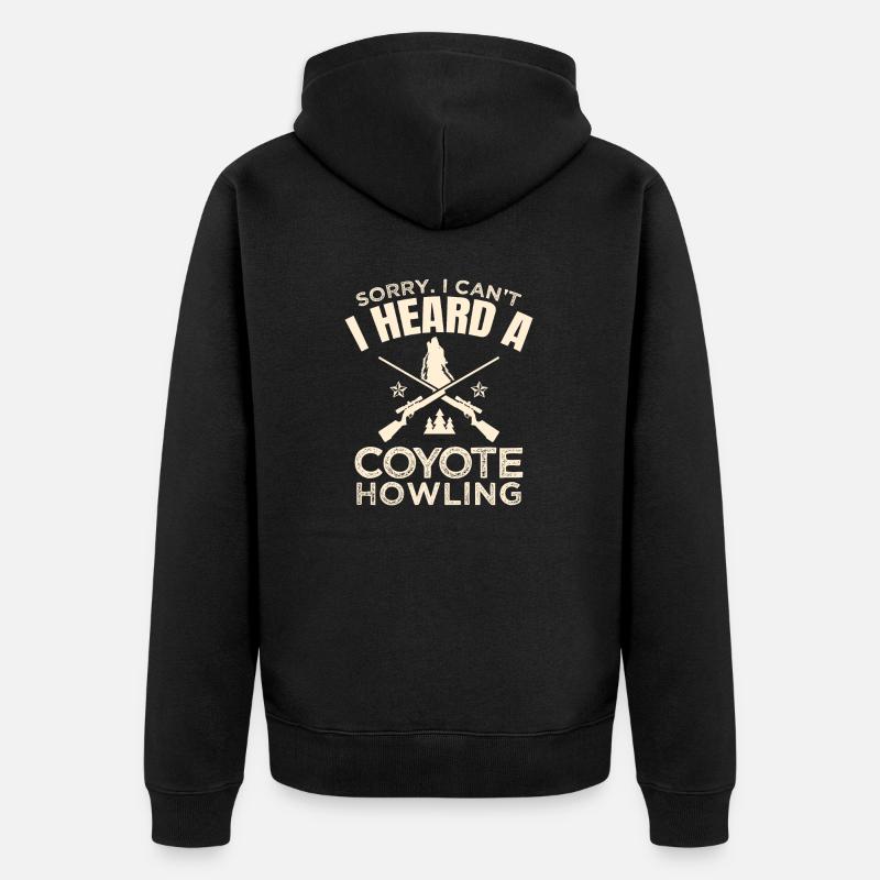 Chasseurs de coyotes - Veste à capuche bio Premium Unisexe - noir