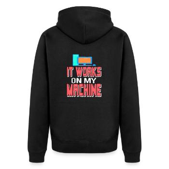 Cela fonctionne sur ma machine Funny Data Admin Analyst - Veste à capuche bio Premium Unisexe - noir - Dos - Nico (187cm)