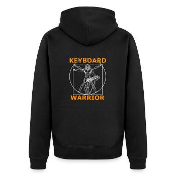 Keyboard Warrior Drôle Pianiste Claviériste Présent - Veste à capuche bio Premium Unisexe - noir - Dos - Nico (187cm)