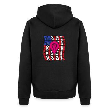 Novembre Roevember Drapeau américain - Veste à capuche bio Premium Unisexe - noir - Dos - Nico (187cm)