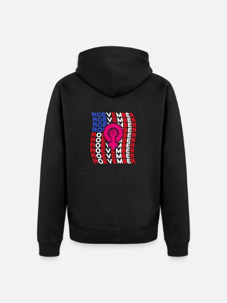 November Roevember American Flag - Unisex Premium Organic Zip Hoodie - black