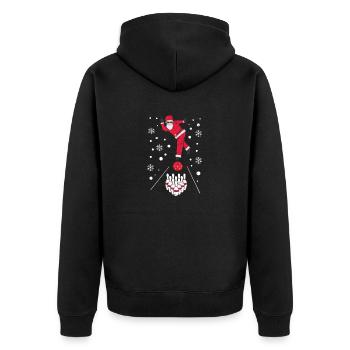 Le Père Noël joue au bowling - Veste à capuche bio Premium Unisexe - noir - Dos - Nico (187cm)