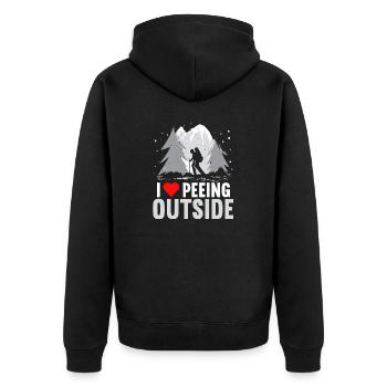 Camping en plein air Randonnée pédestre Randonnée pédestre - Veste à capuche bio Premium Unisexe - noir - Dos - Nico (187cm)