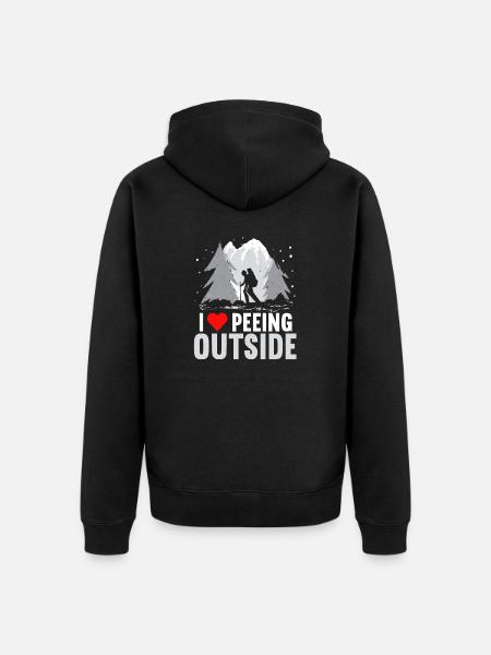 Outdoor Camping Hiking Backpacking - Unisex Premium Organic Zip Hoodie - black